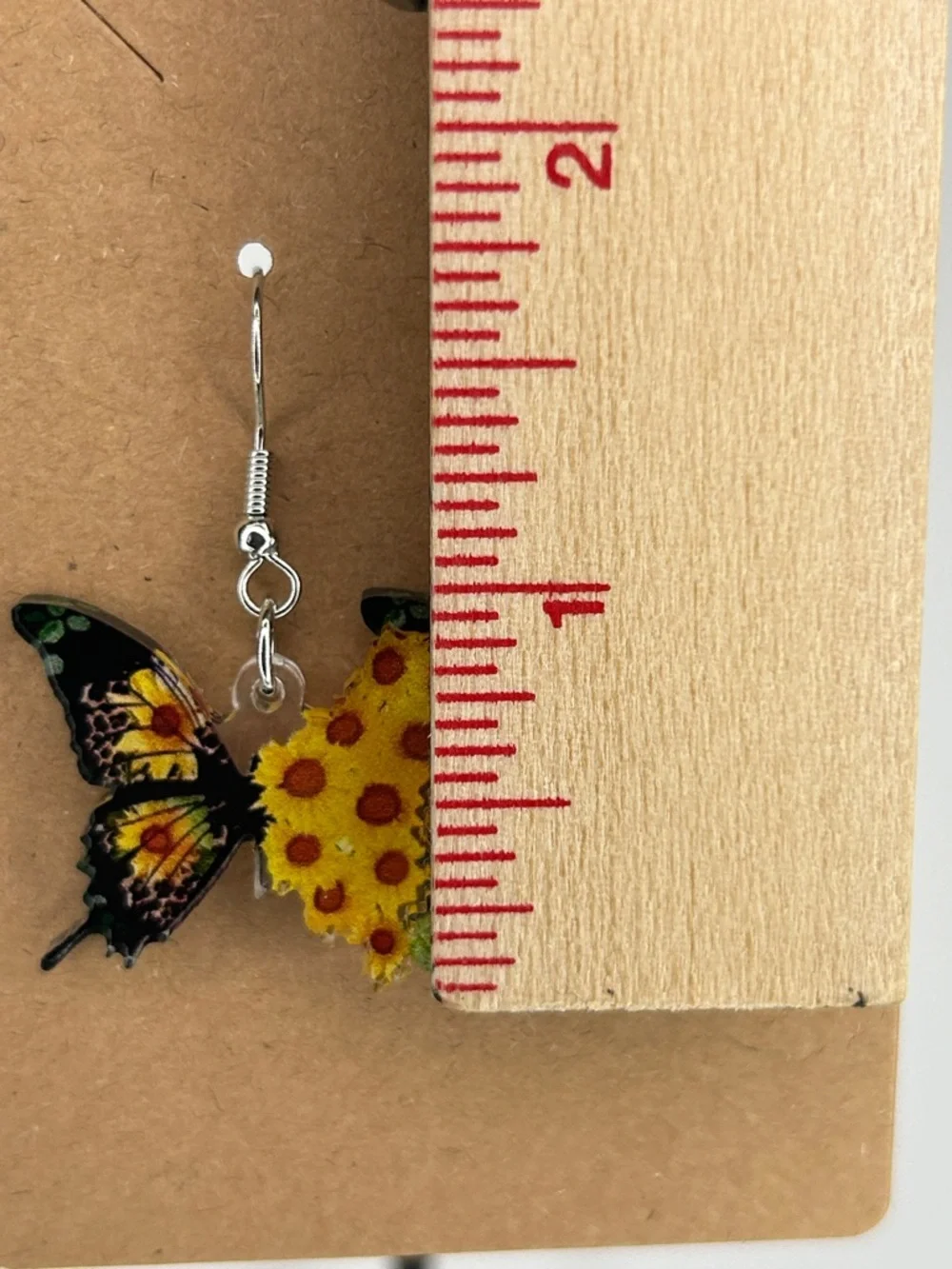 *LAST SET* Butterfly Sunflower Drop Earrings - Fashion Jewelry